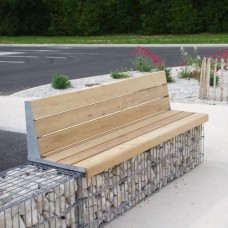 Габион-скамья со спинкой оцинкованный спиральный 1,4х0,5х04х1,4х0,2х0,8х4х50х100 мм ГОСТ Р 58120-2018