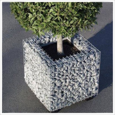 Габион ландшафтный кашпо спиральный оцинкованный (Ц) БК 0,4х0,4х0,8х4х50х50 мм ГОСТ Р 58120-2018